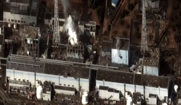 Jaderná elektrárna Fukušima Daiči - havárie (foto: Digital Globe)