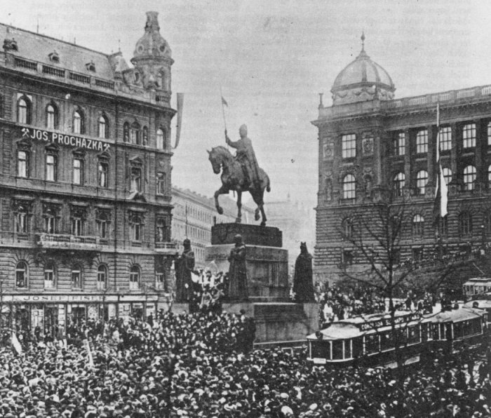 Česká státnost: demonstrace při vzniku republiky 1918