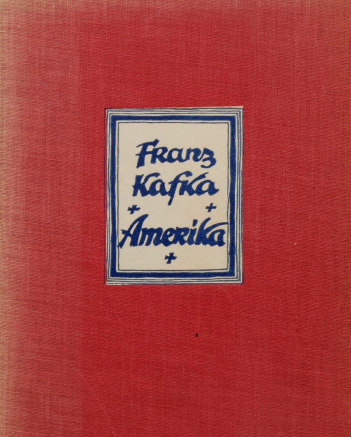 obálka prvního vydání románu Amerika (foto: H.-P.Haack, Antiquariat Dr. Haack, Leipzig, CC BY 3.0)