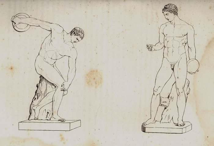 Antické olympijské hry - diskobolové (repro: Johann Jakob Horner, public domain)
