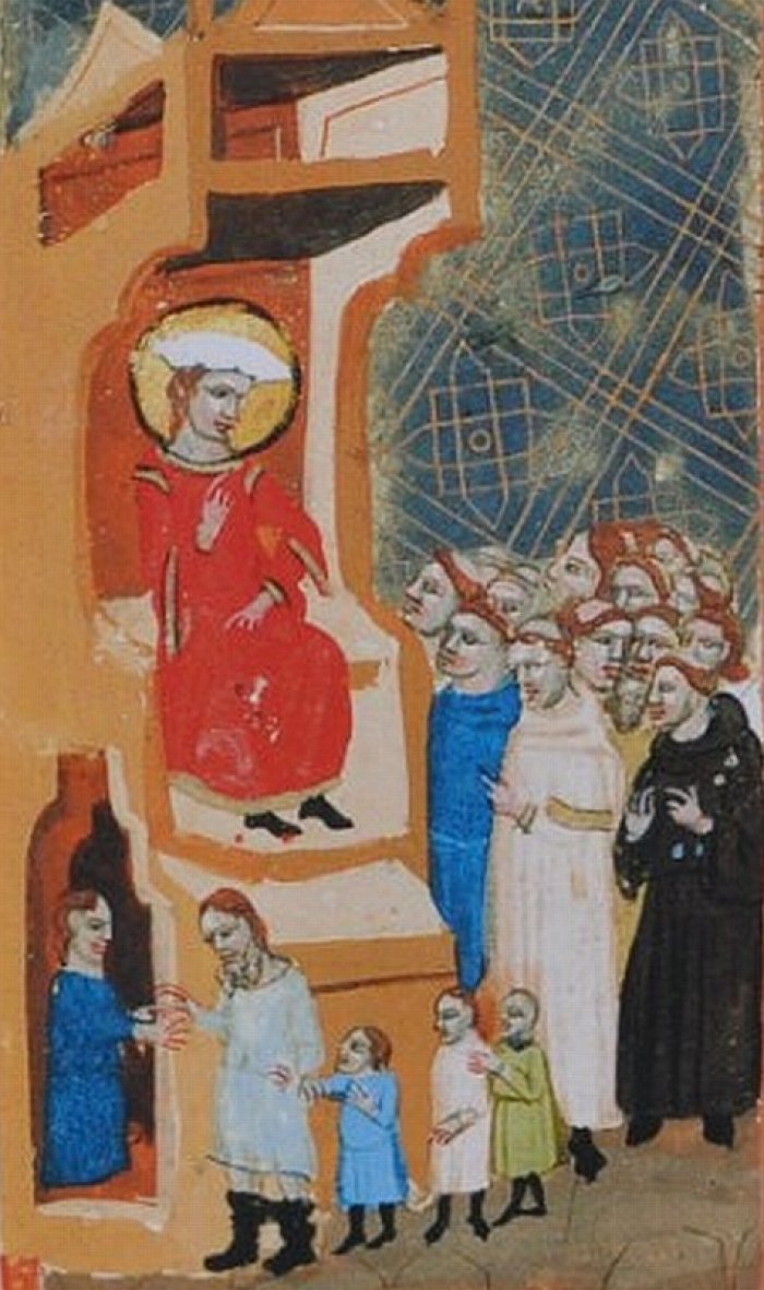Čeští panovníci - Svatý Václav (malba: Dalimilova kronika)