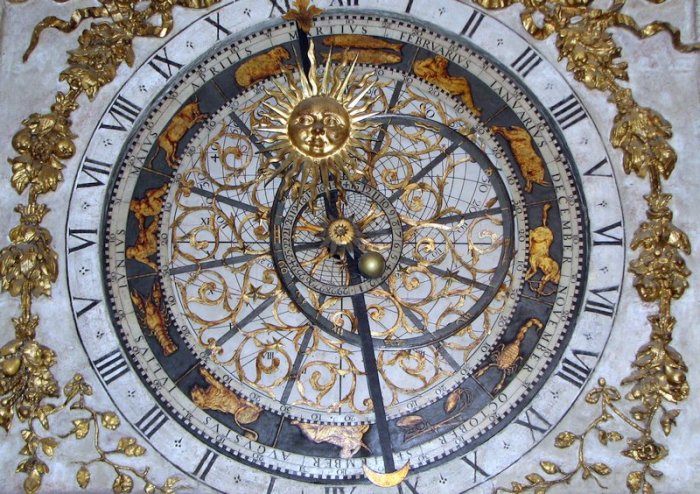 znamení zvěrokruhu, orloj na katedrále v Lyonu (foto: Chris 73, CC BY-SA 3.0)