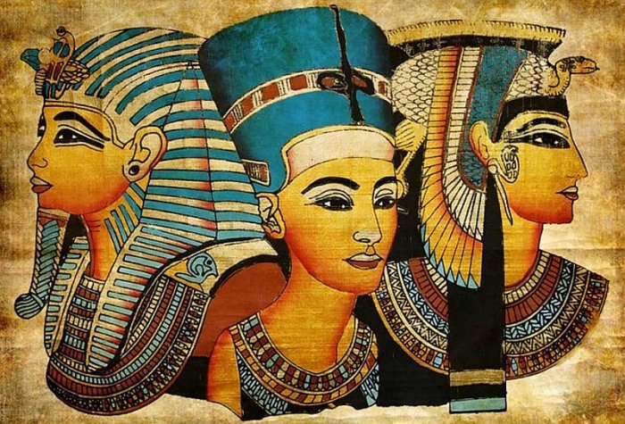 Staroegyptské královny / podobizny; přibližně 1000 př. n. l.