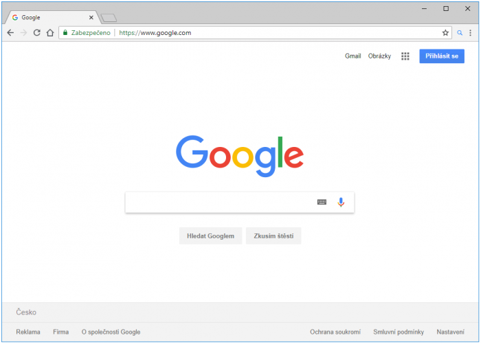 Uživatelské rozhraní prohlížeče Google Chrome (obrázek: Timixi, CC BY-NC-SA 4.0)