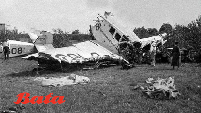 havárie letadla Tomáše Bati