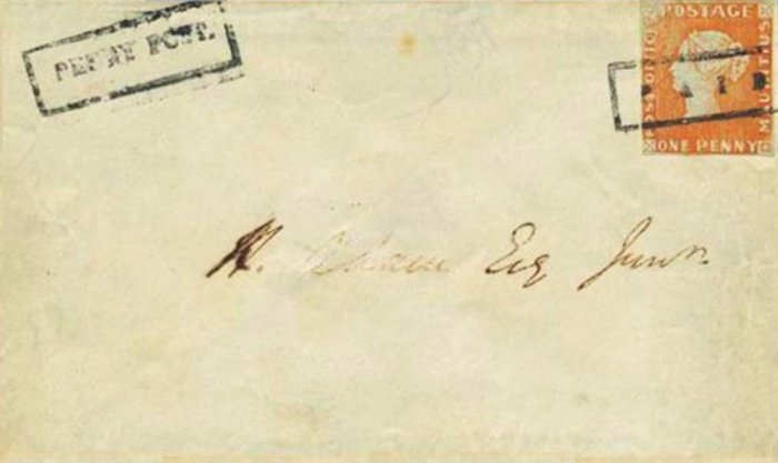 1847 Mauritius 1d Ball Cover - the most expensive postage stamp sold