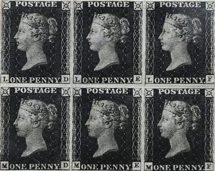 One penny - britská známka
